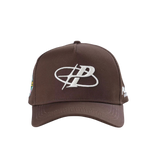 Rose Crest Snapback (Brown & Cream)