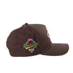 Rose Crest Snapback (Brown & Cream)