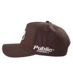 Rose Crest Snapback (Brown & Cream)